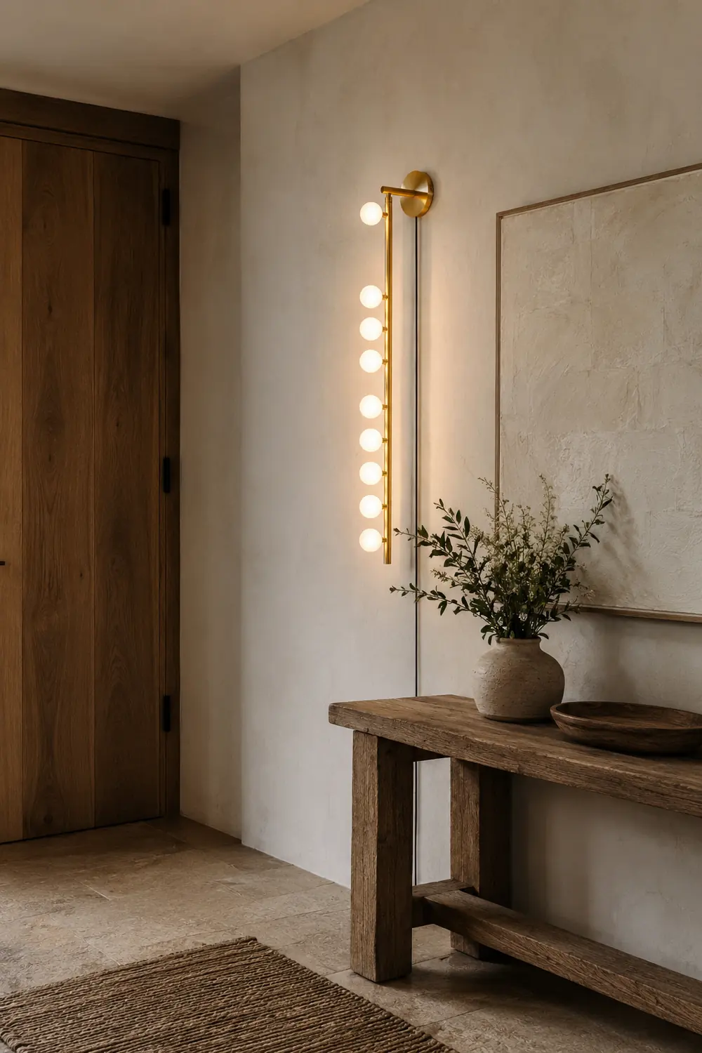 Brass Glass Tube Plug-in Wall Lamp - Lumpaz
