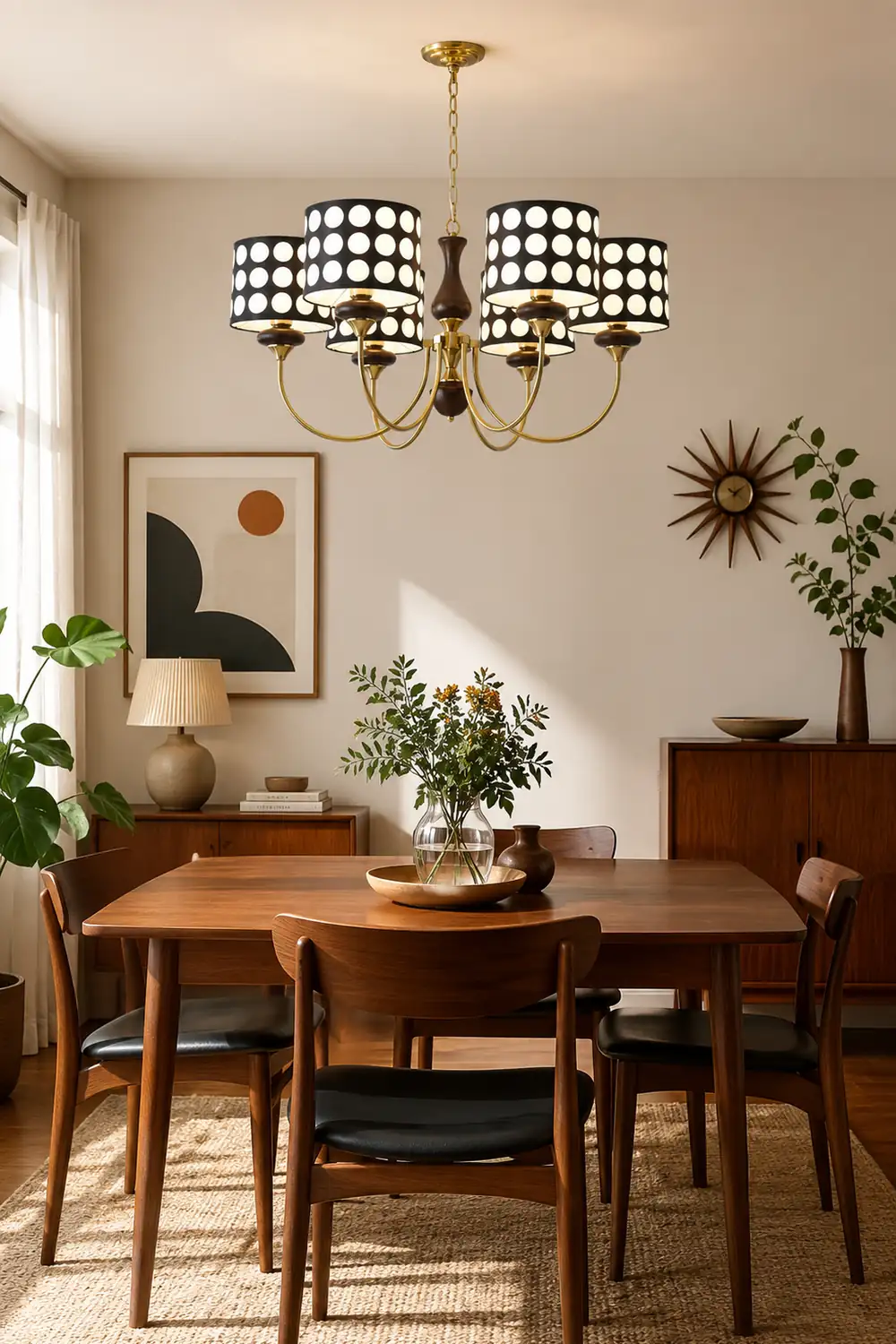 Black Polka Dots Chandelier - Lumpaz