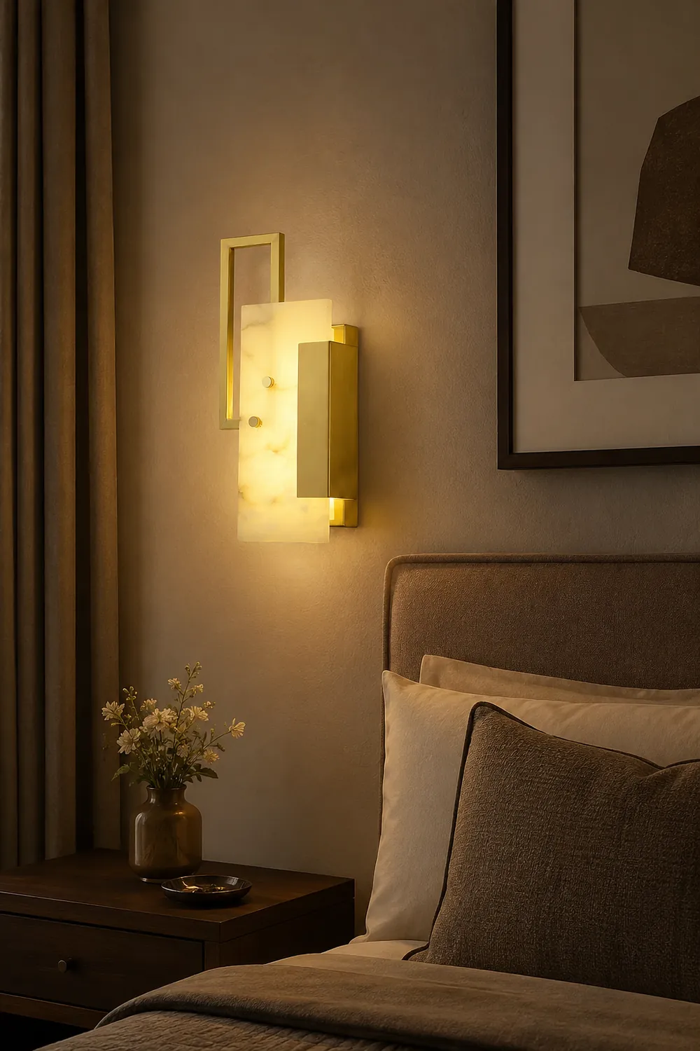 Althea Alabaster Wall Sconce - Lumpaz