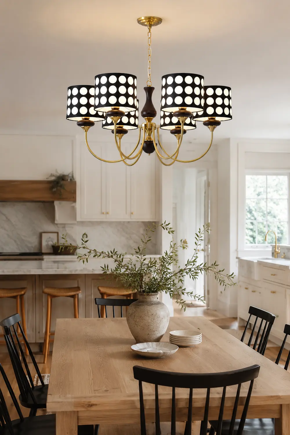 Black Polka Dots Chandelier - Lumpaz