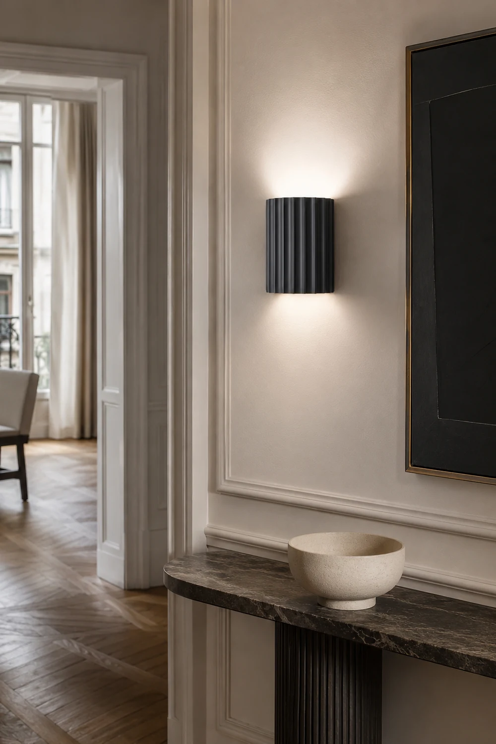 Resin Ribbed Wall Lamp - Lumpaz