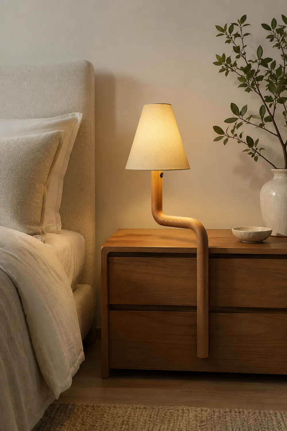 Bend Wood Table Lamp - Lumpaz