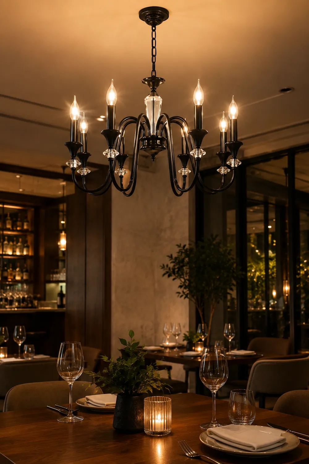 Noir Candelabra Chandelier - Lumpaz