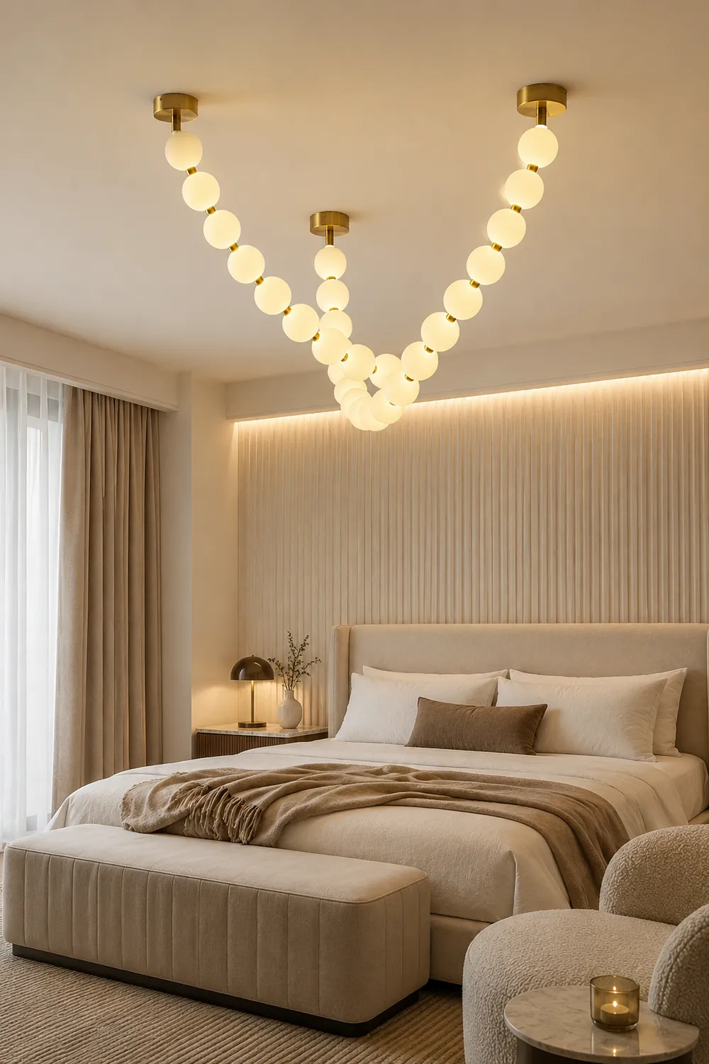 Pearl Necklace Balls Chandelier - Lumpaz