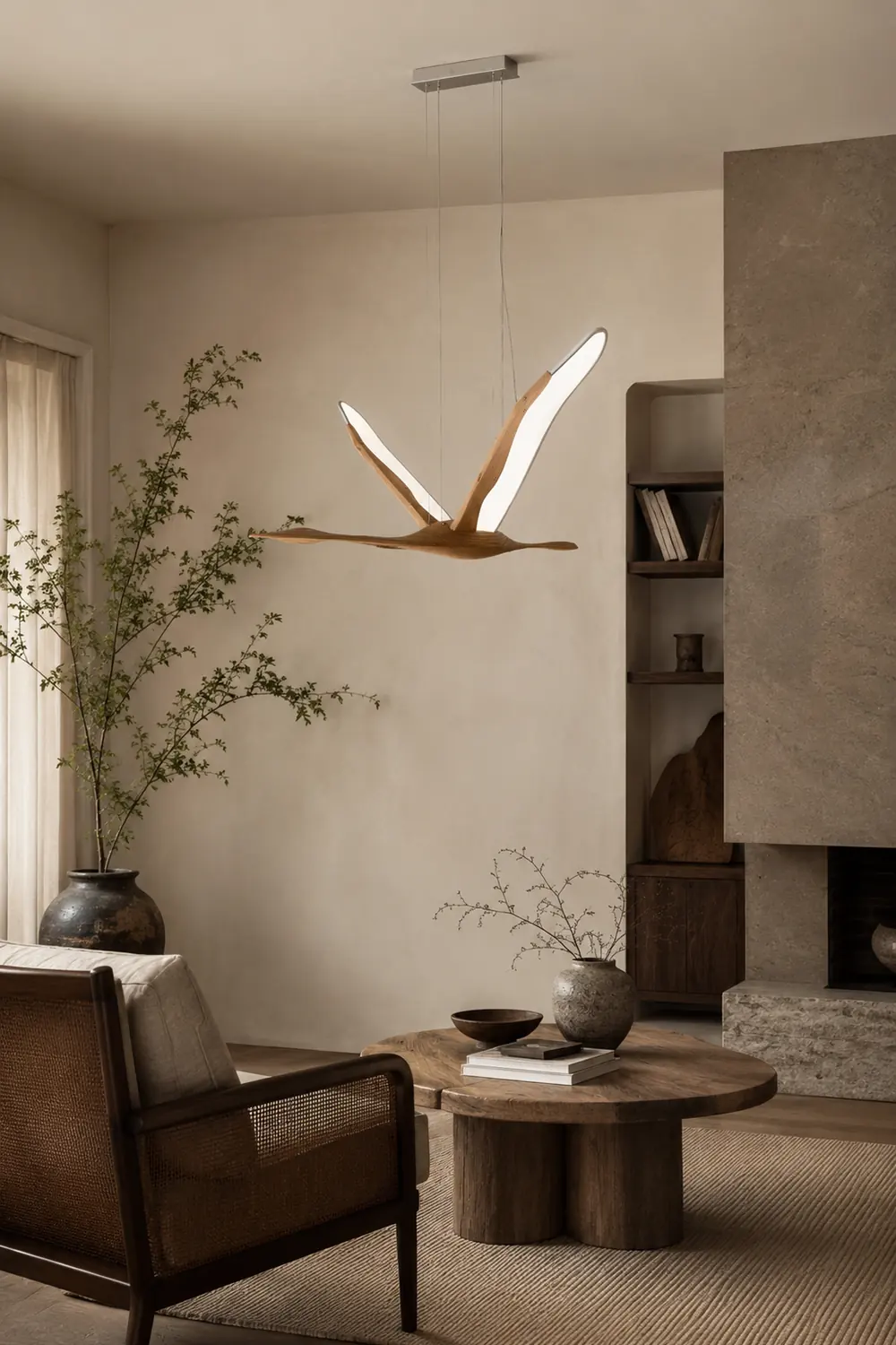 Solitude Crane Pendant Lamp - Lumpaz