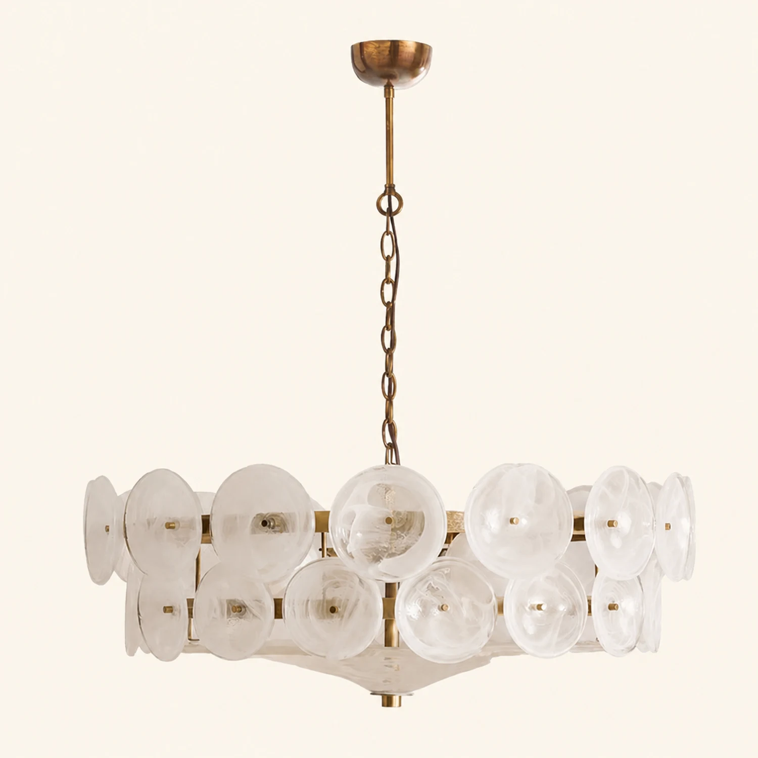 Solaris Disc Murano Chandelier - Lumpaz
