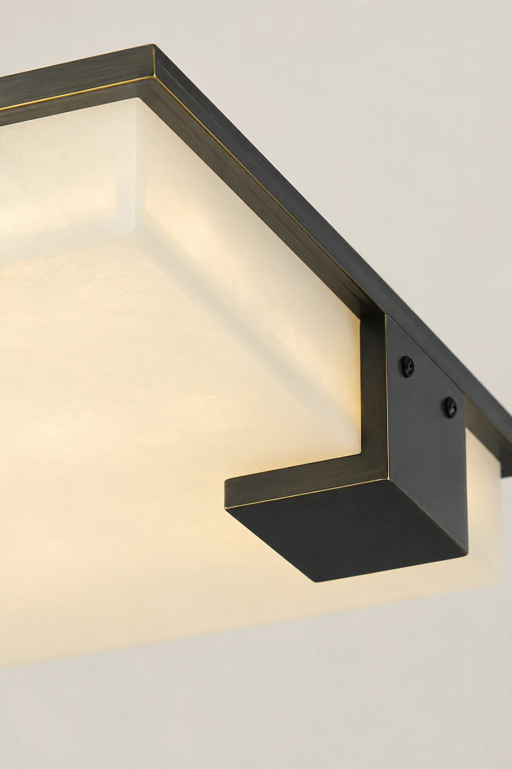 Square Alabaster Ceiling Lamp - Lumpaz