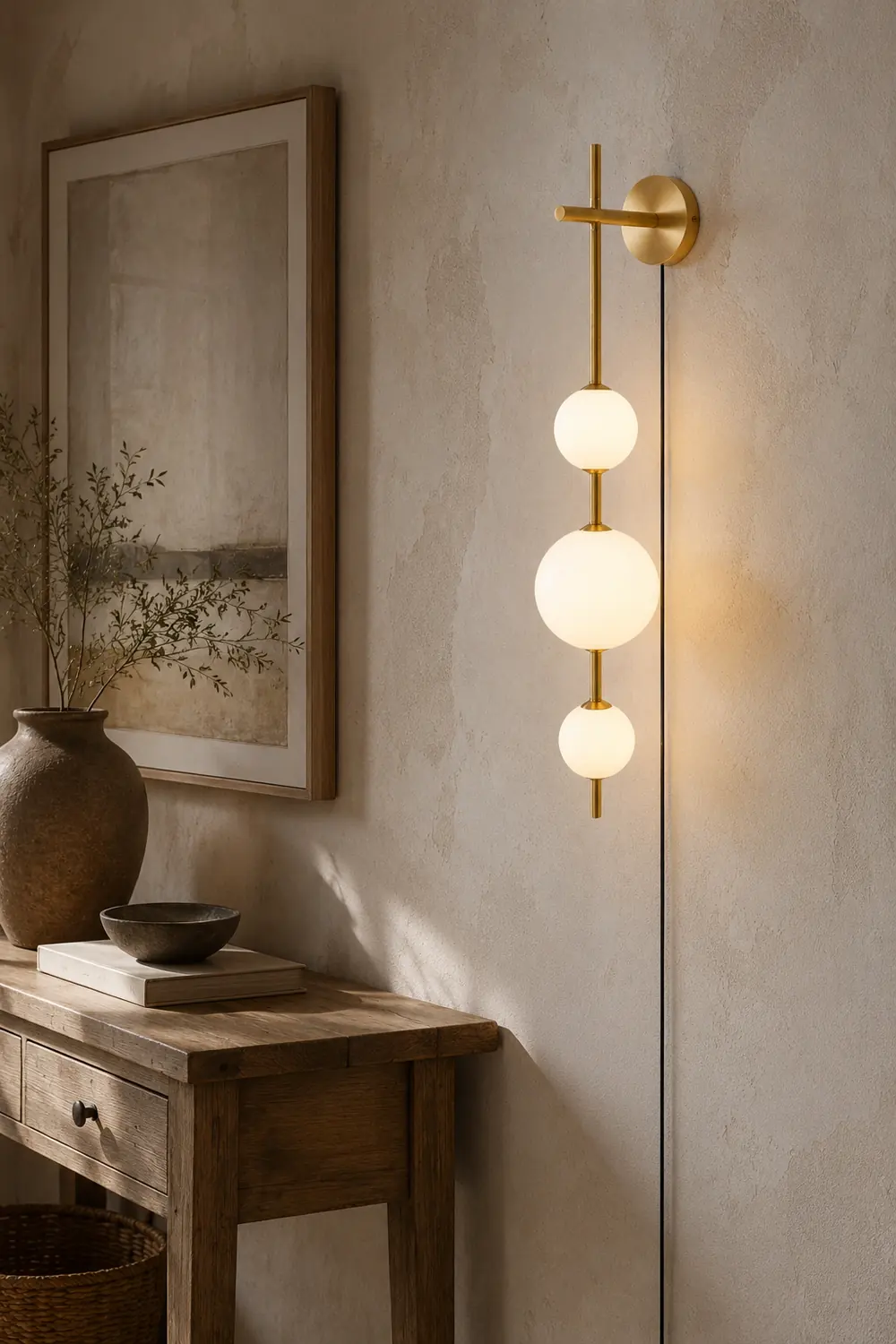 Vertical Globe Plug-in Wall Lamp - Lumpaz