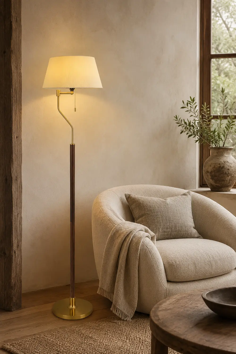 Walnut Whisper Floor Lamp - Lumpaz