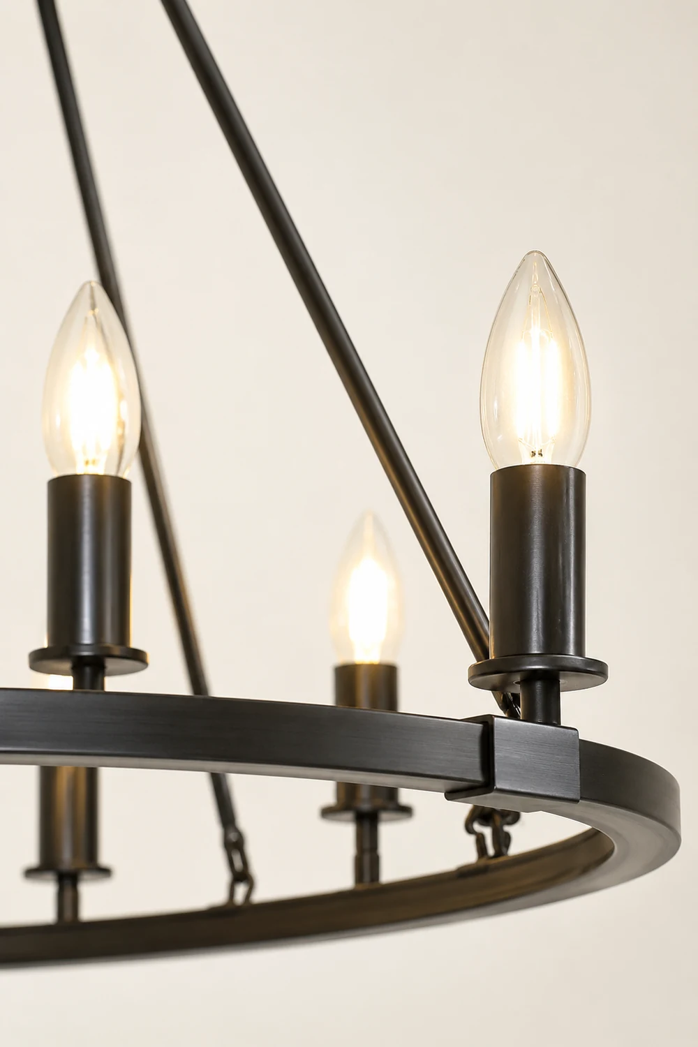 Black Candles Ring Chandelier - Lumpaz