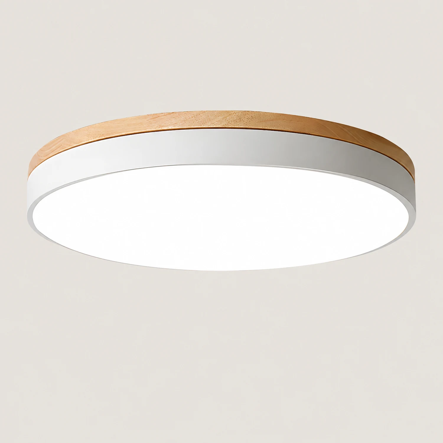 Zara Circular Wood Ceiling Lamp - Lumpaz