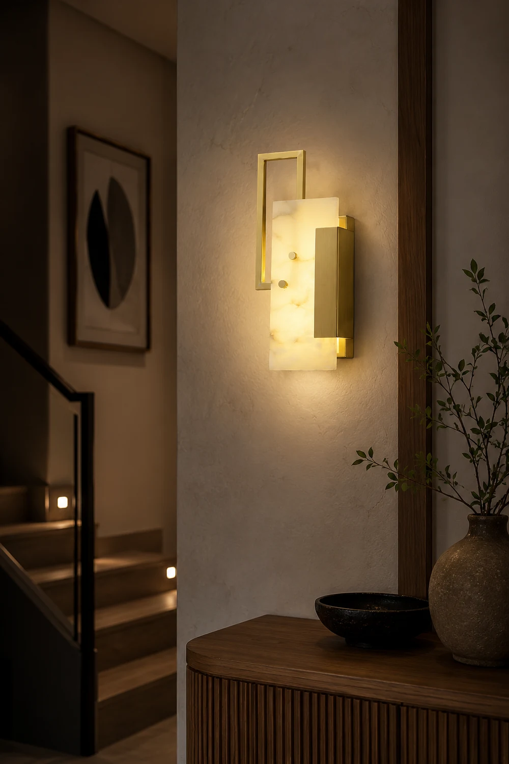 Althea Alabaster Wall Sconce - Lumpaz