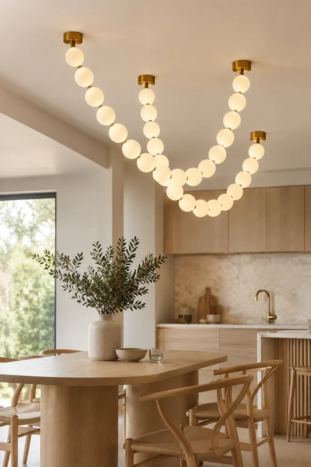 Pearl Necklace Balls Chandelier - Lumpaz