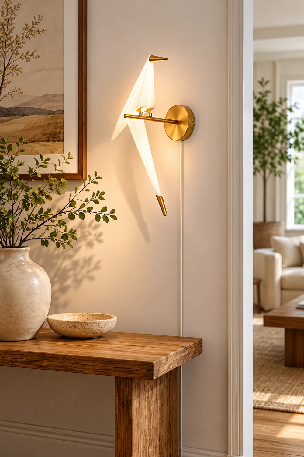 Perching Bird Plug In Wall Lamp - Lumpaz
