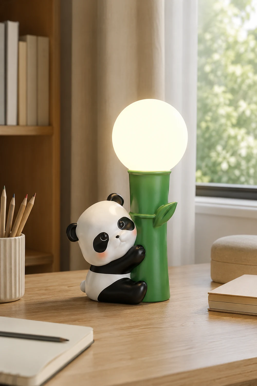 Panda Bamboo Table Lamp - Lumpaz