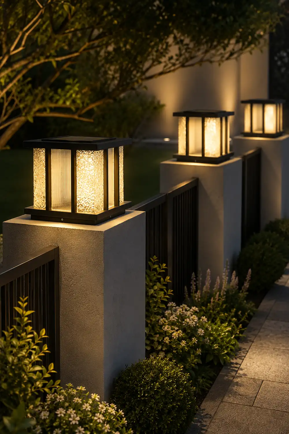 Modern Cube Solar Outdoor Light - Lumpaz
