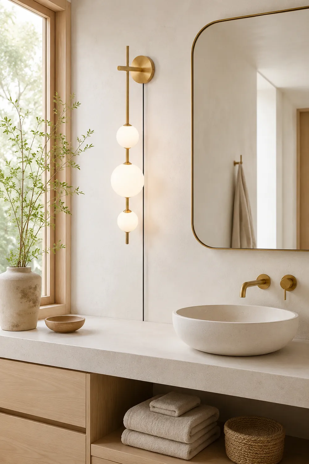 Vertical Globe Plug-in Wall Lamp - Lumpaz