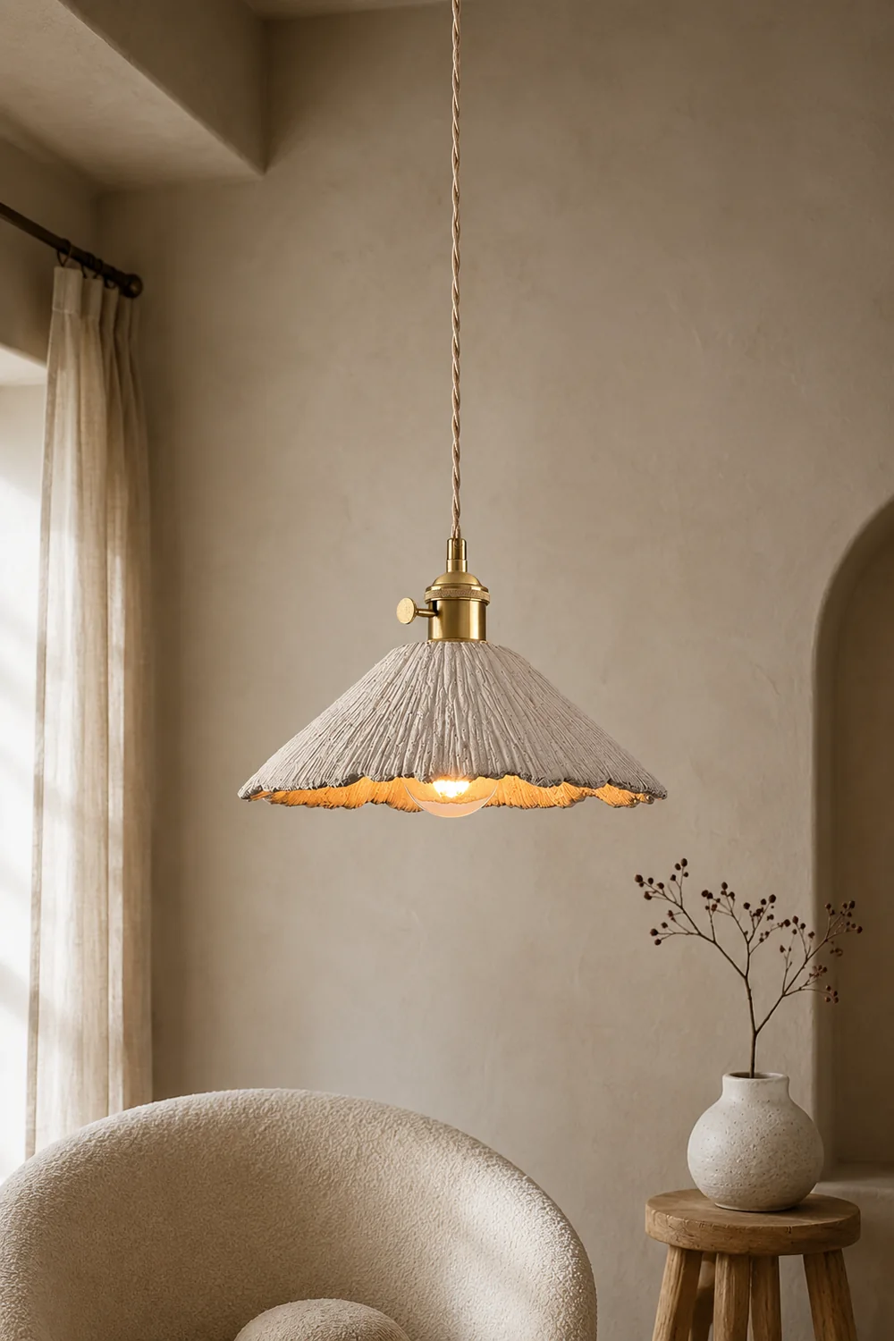 Microcement Pendant Lamp - Lumpaz