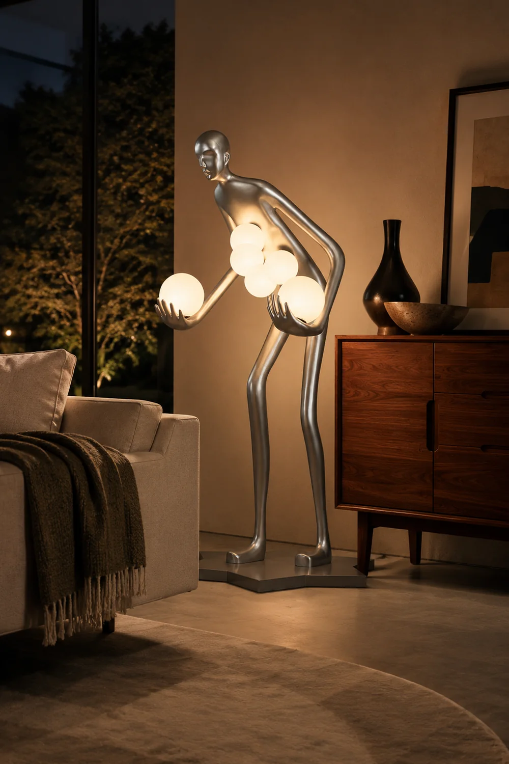 Celestial Guardian Sculpture Floor Lamp - Lumpaz