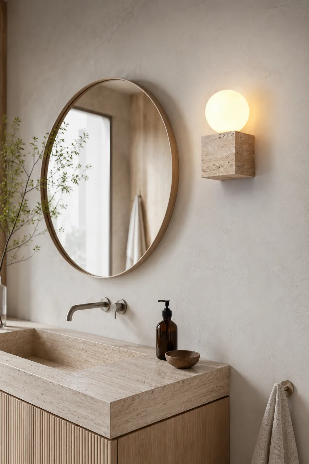 Cube Stone Wall Lamp - Lumpaz
