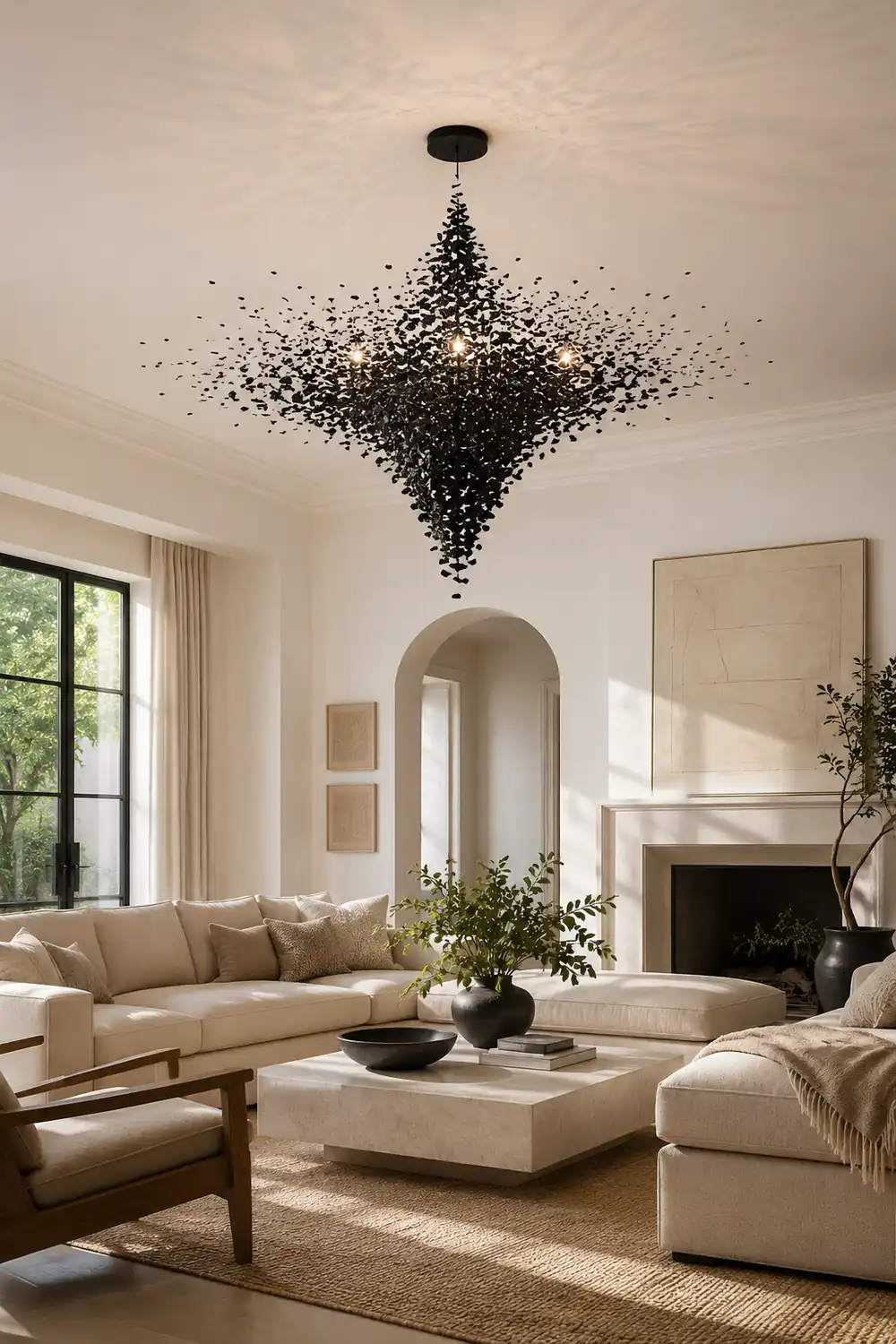 Charcoal Shape Hourglass Chandelier - Lumpaz