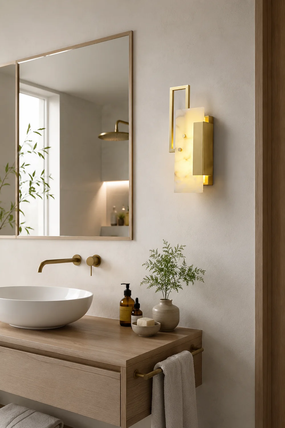 Althea Alabaster Wall Sconce - Lumpaz
