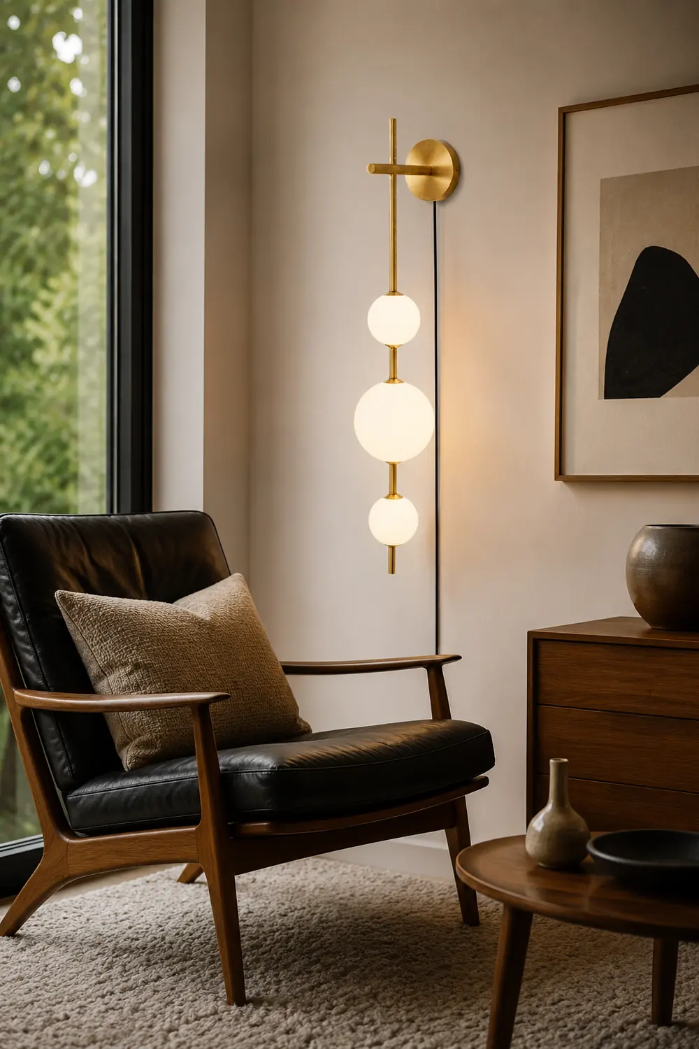 Vertical Globe Plug-in Wall Lamp - Lumpaz