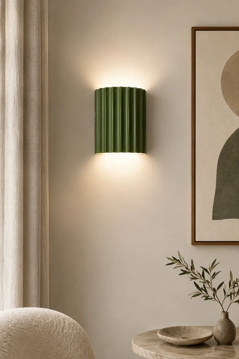 Resin Ribbed Wall Lamp - Lumpaz