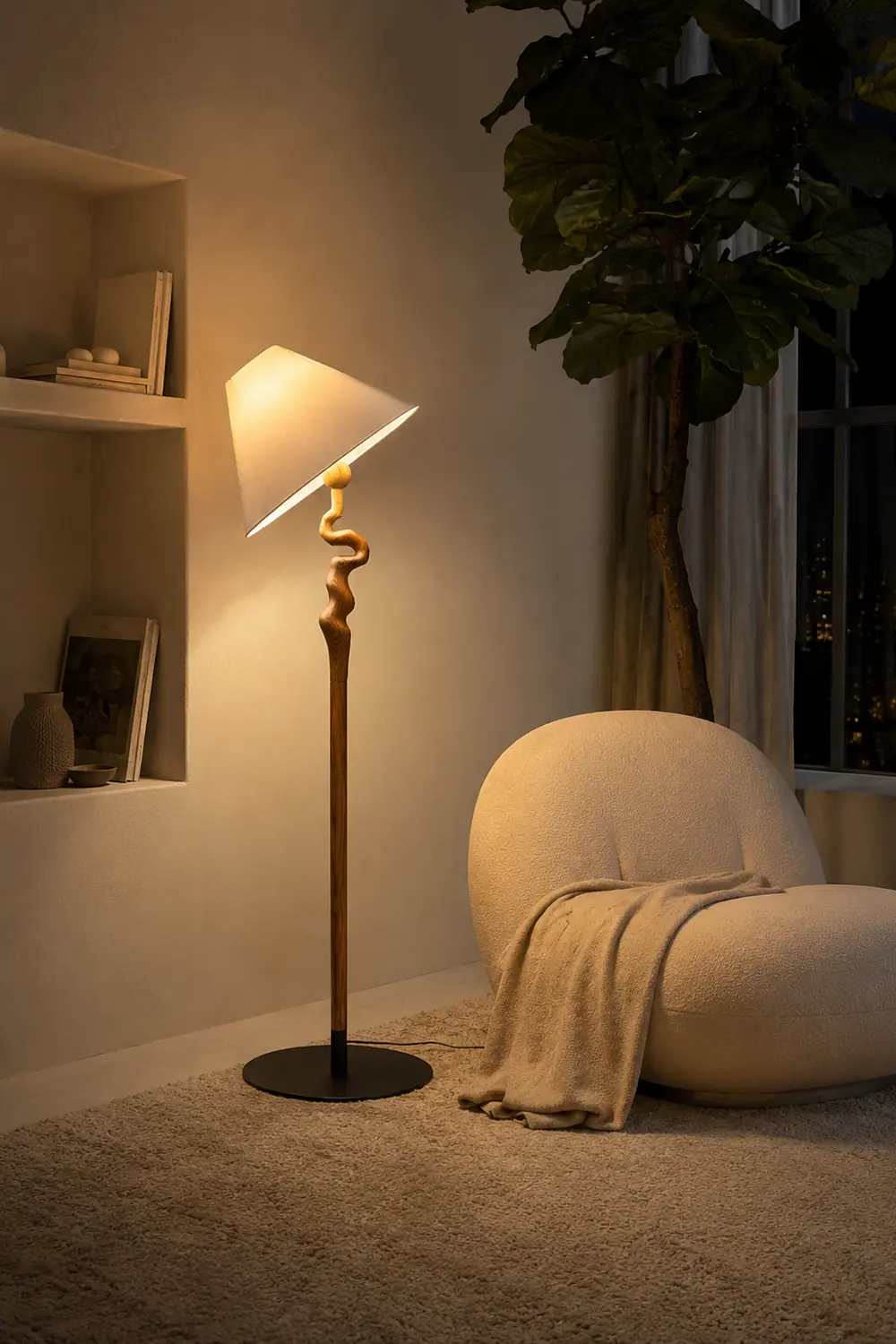 Serpentine Twist Floor Lamp - Lumpaz