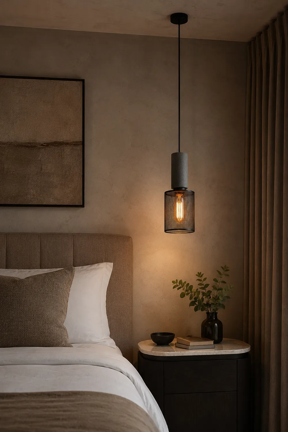 Cement Mesh Pendant Light - Lumpaz