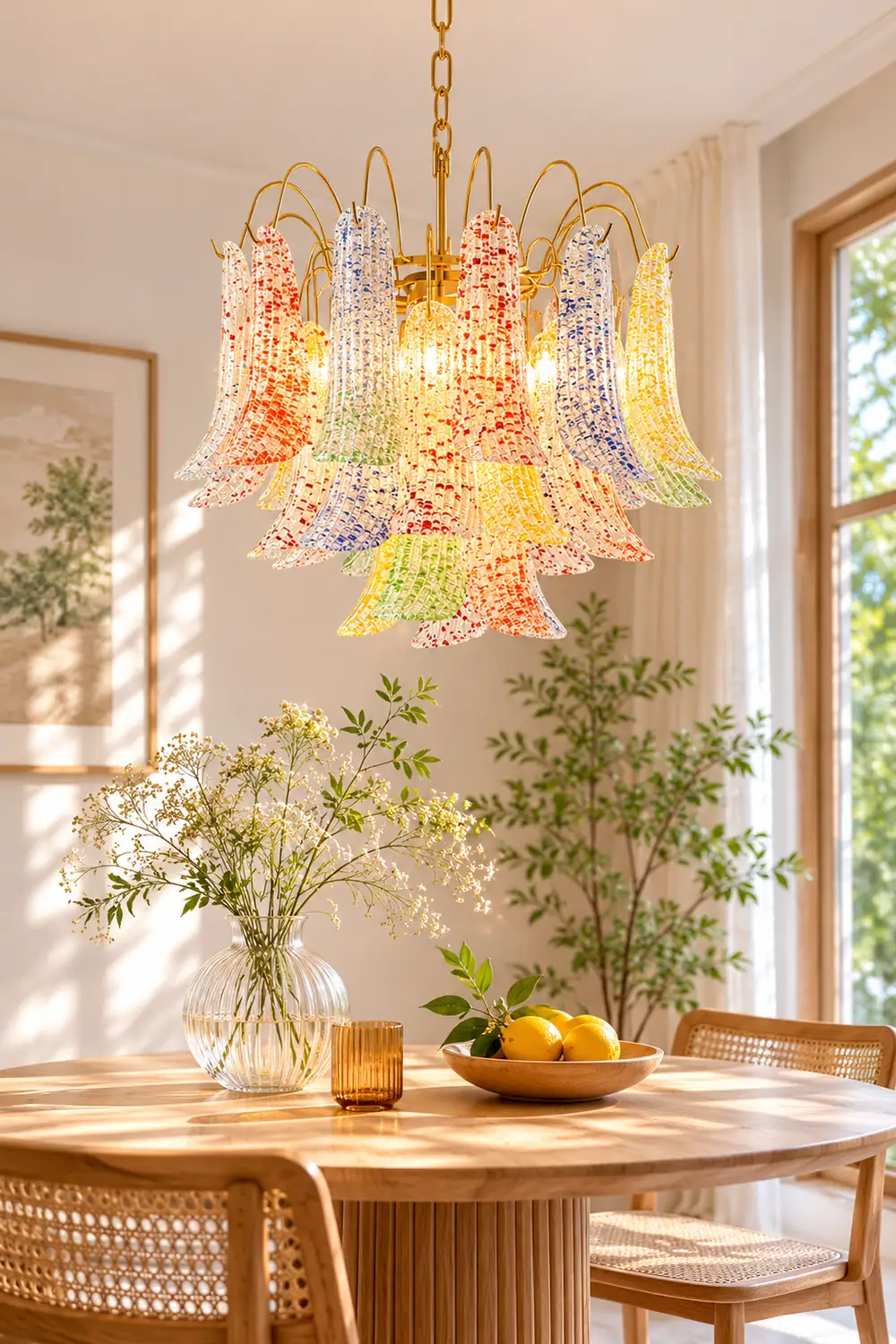 Venini Colorful Murano Glass Chandelier - Lumpaz