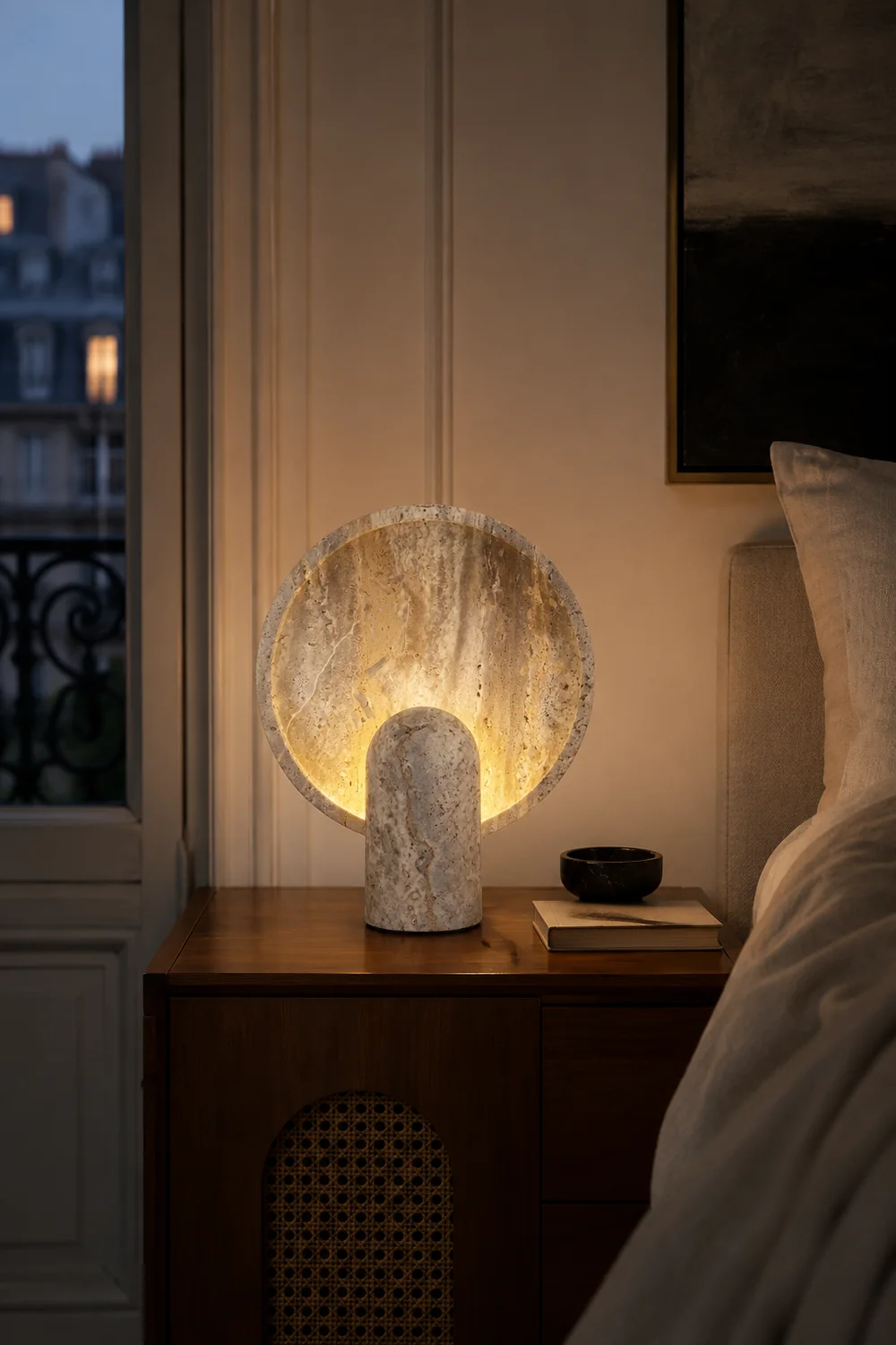 Eclipse Stone Table Lamp - Lumpaz