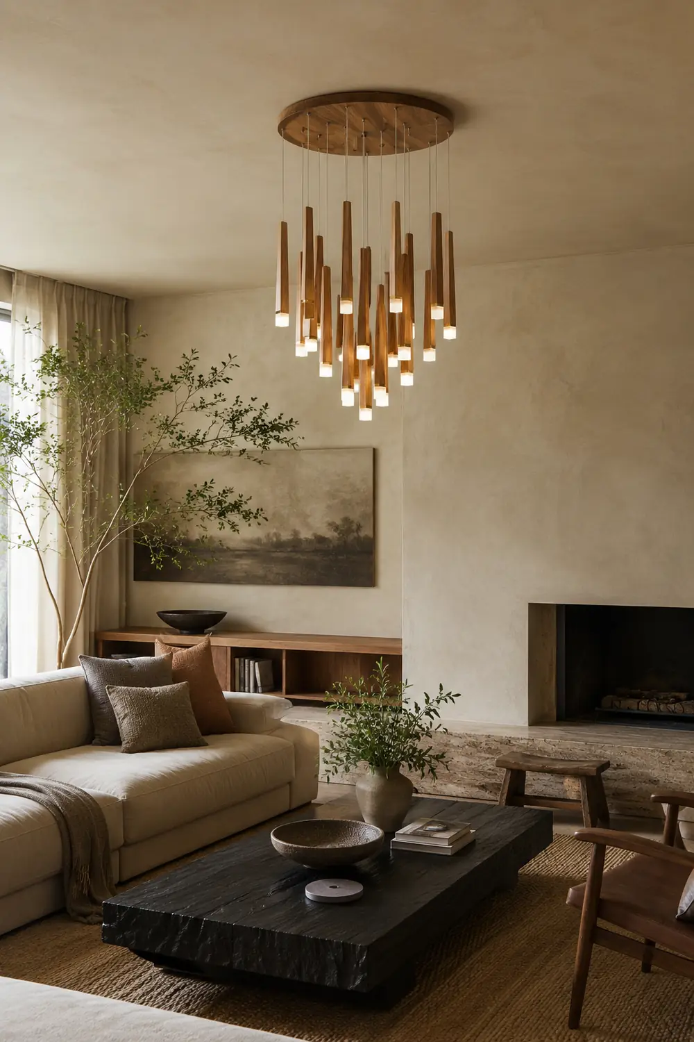 Firewood Stick Chandelier - Lumpaz