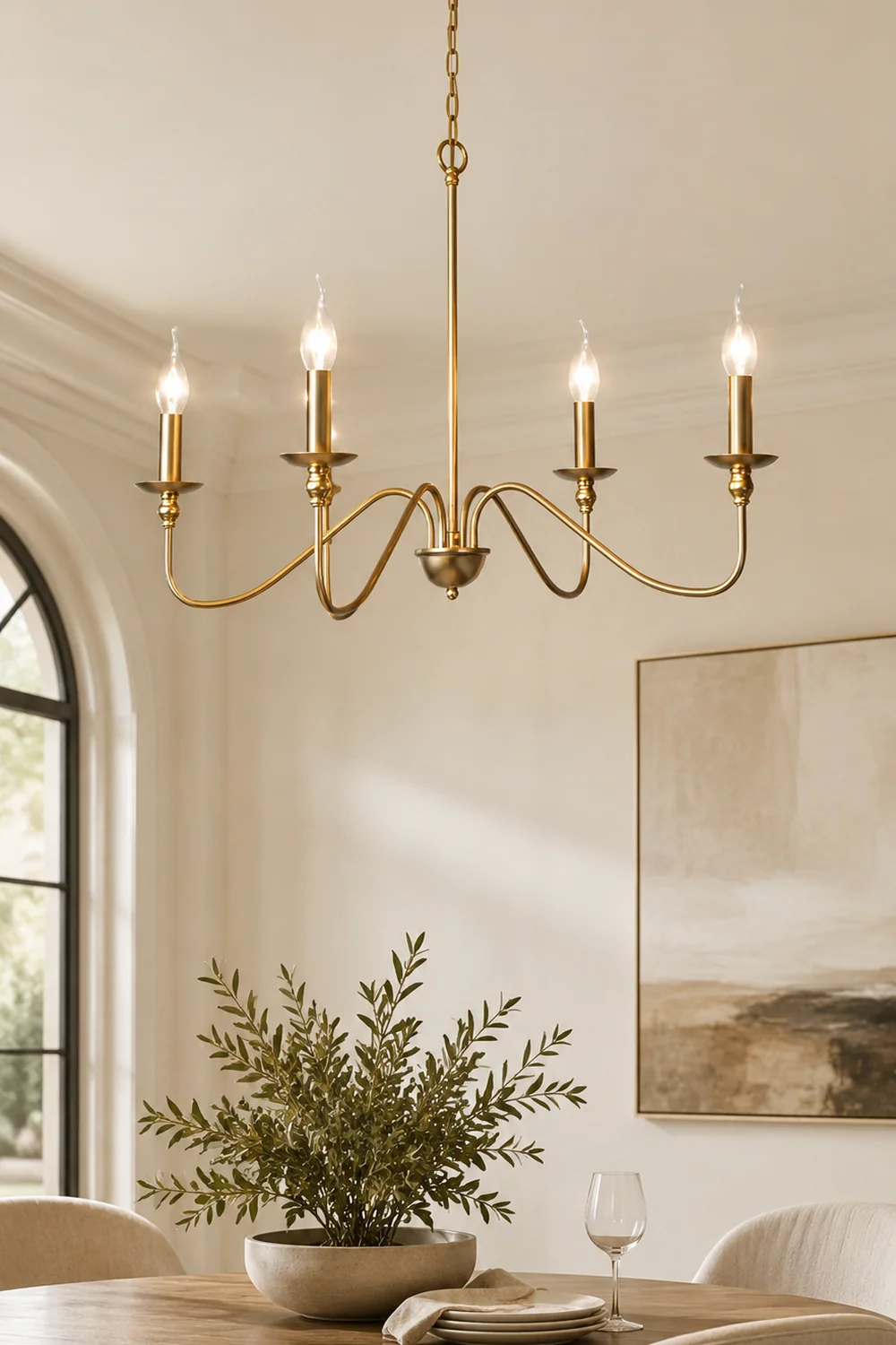 Timeless Gold Candle Chandelier - Lumpaz