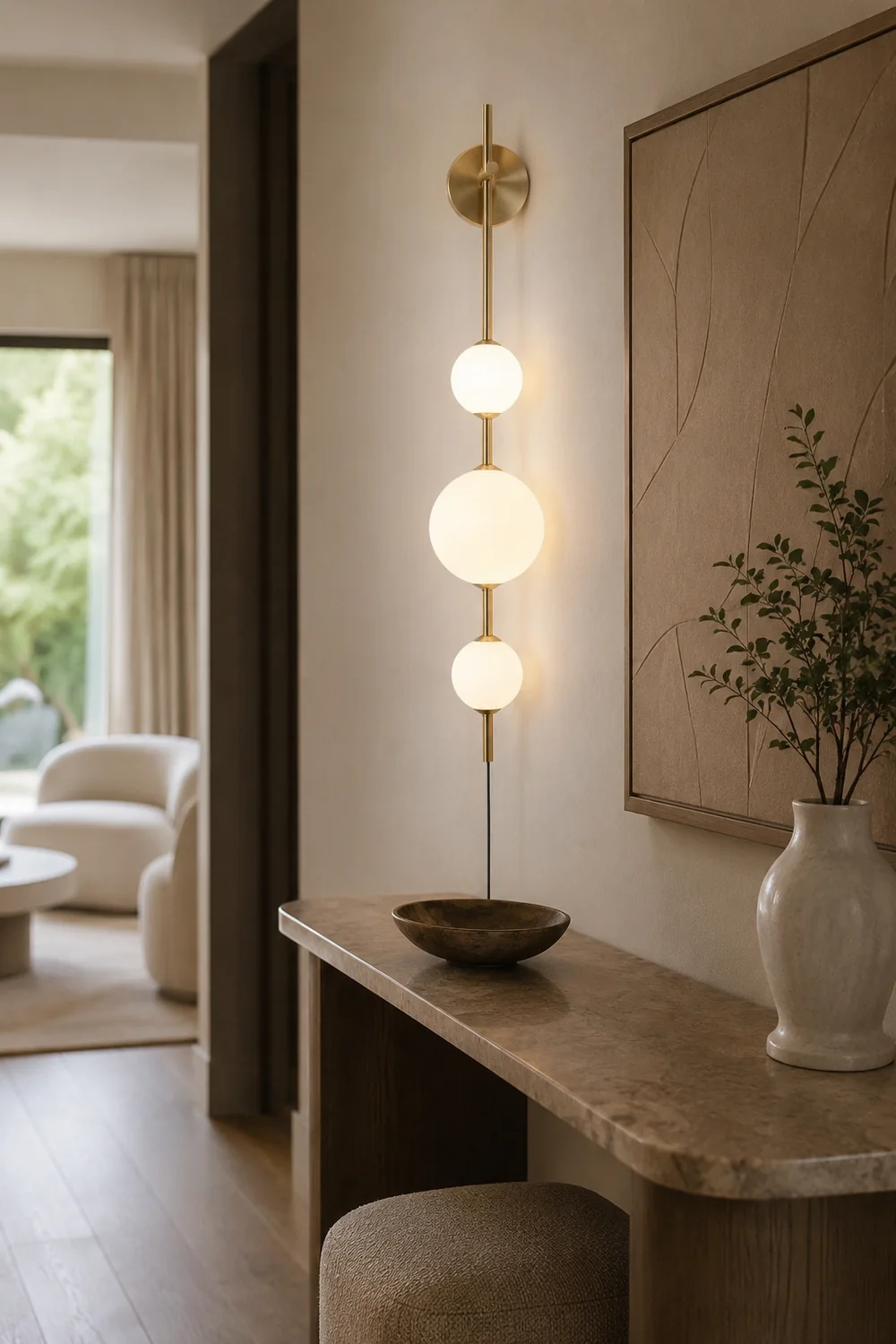 Vertical Globe Plug In Wall Lamp - Lumpaz