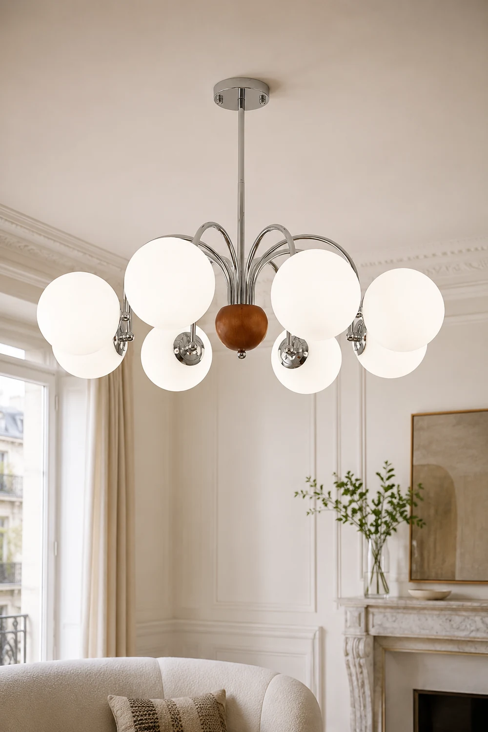 Polpgne Chrome Chandelier - Lumpaz