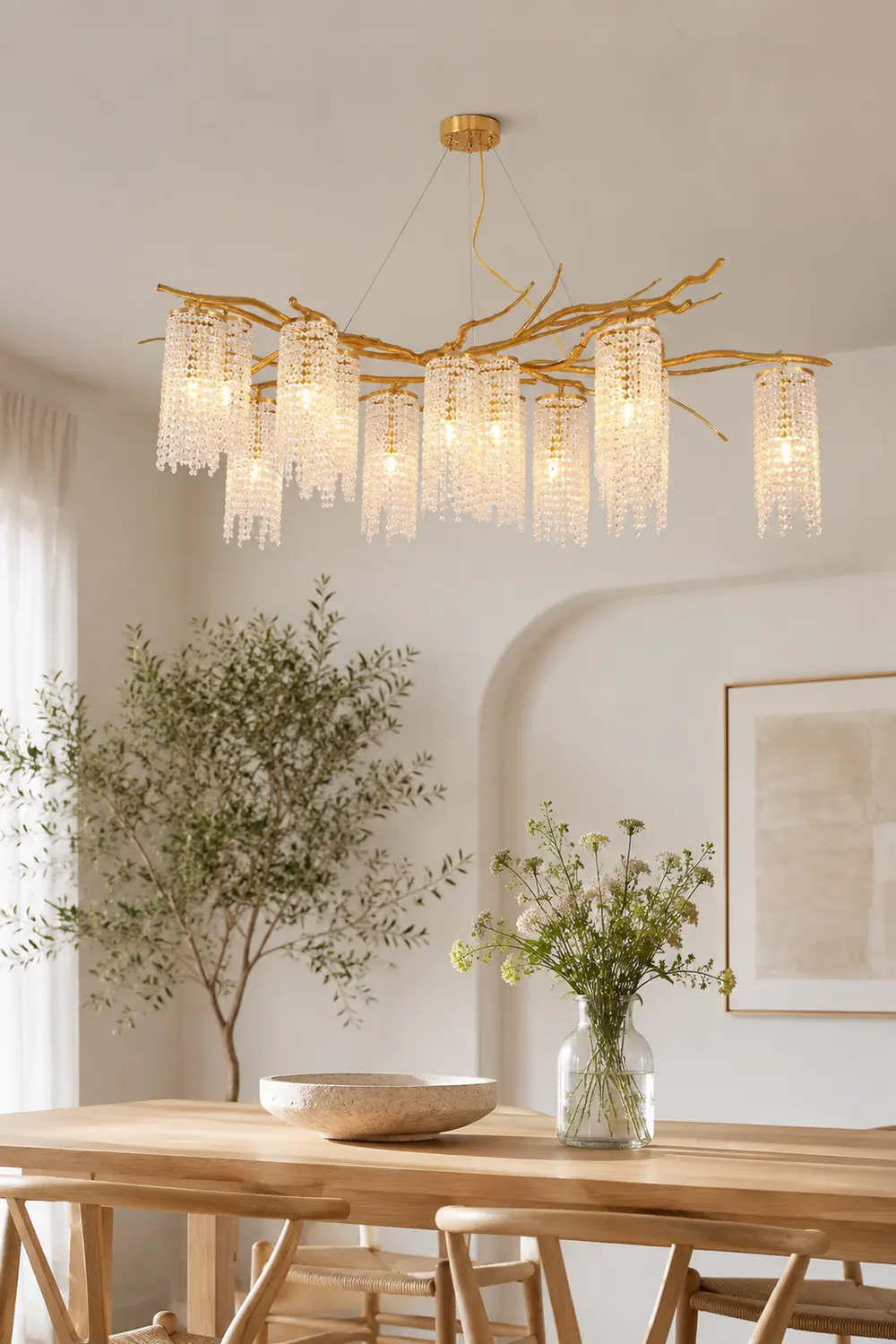 Forest Dawn Brass Chandelier - Lumpaz