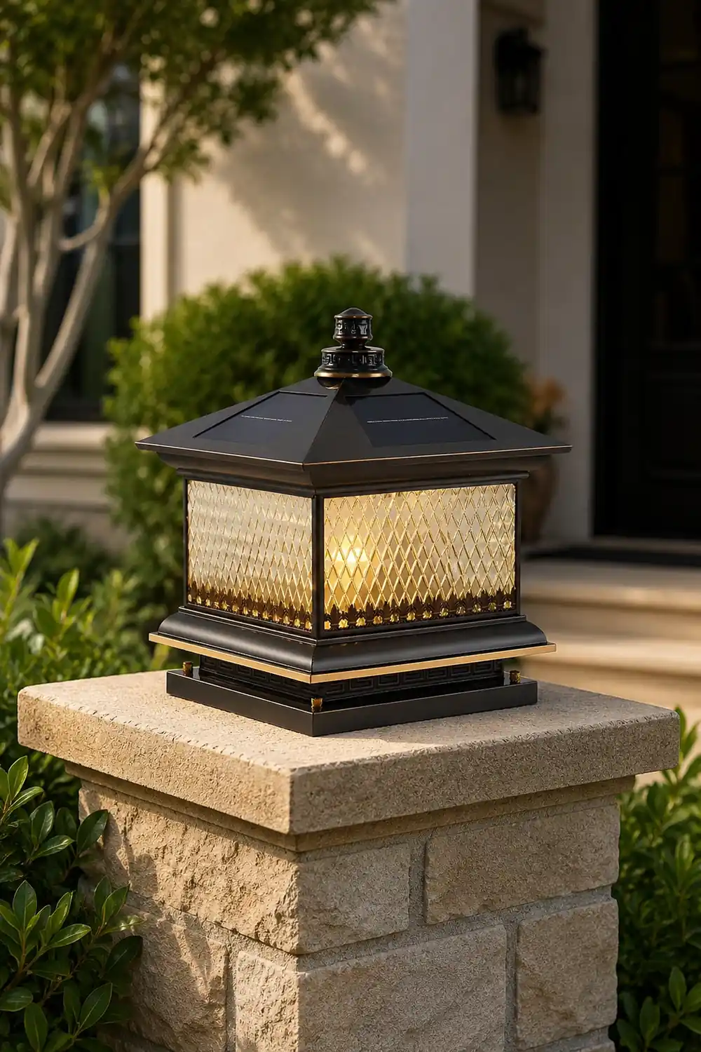 Diamond Solar Post Outdoor Light - Lumpaz