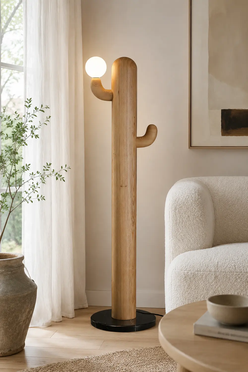 Cactus Wood Floor Lamp - Lumpaz