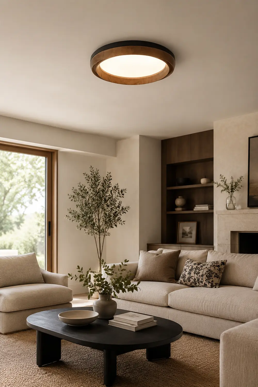 Ripple Wood Ceiling Light - Lumpaz