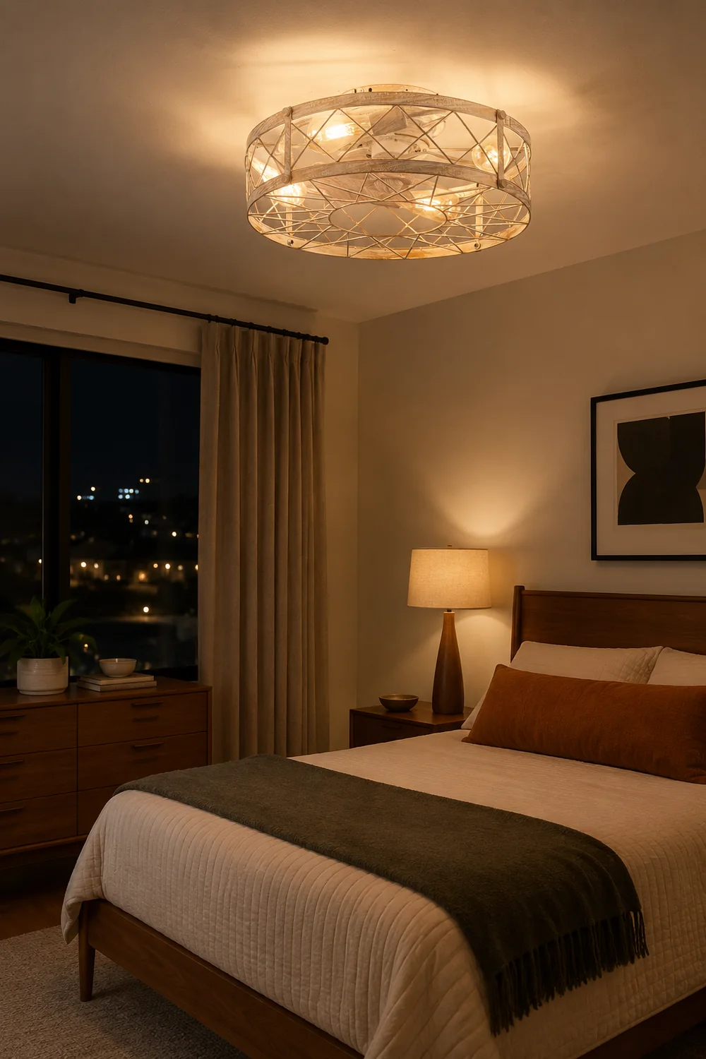 Davian With Remote Ceiling Fan Lamp - Lumpaz