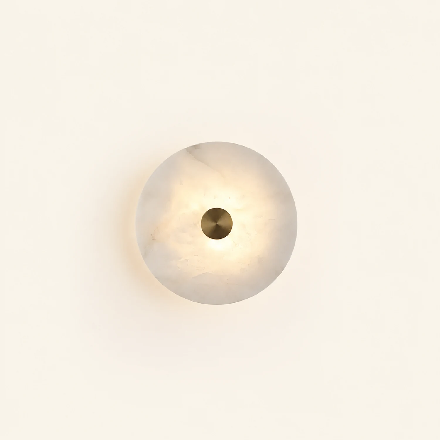 Disc Shaped Alabaster Wall Light - Lumpaz