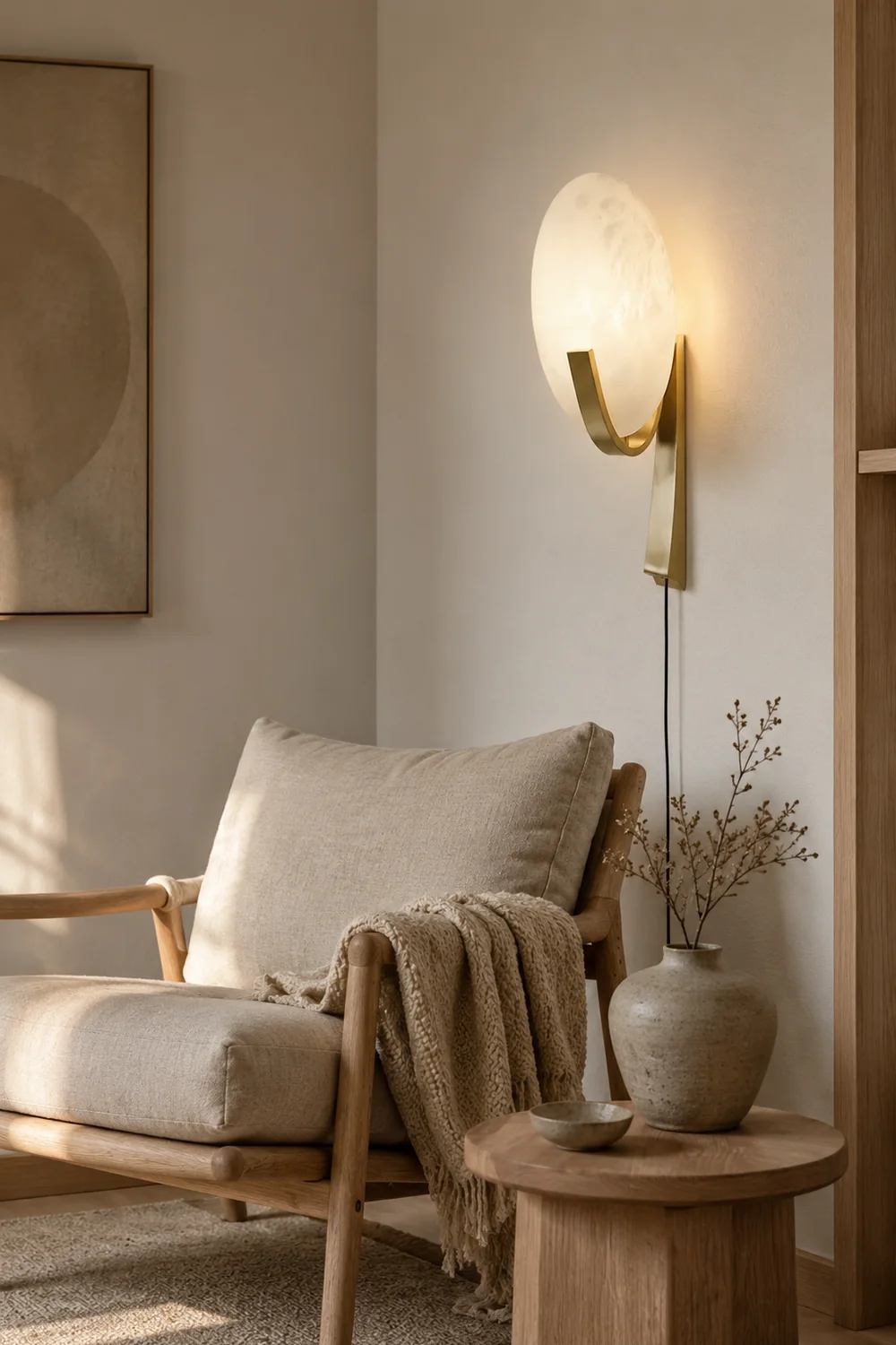Alice Alabaster Plug-in Wall Lamp - Lumpaz