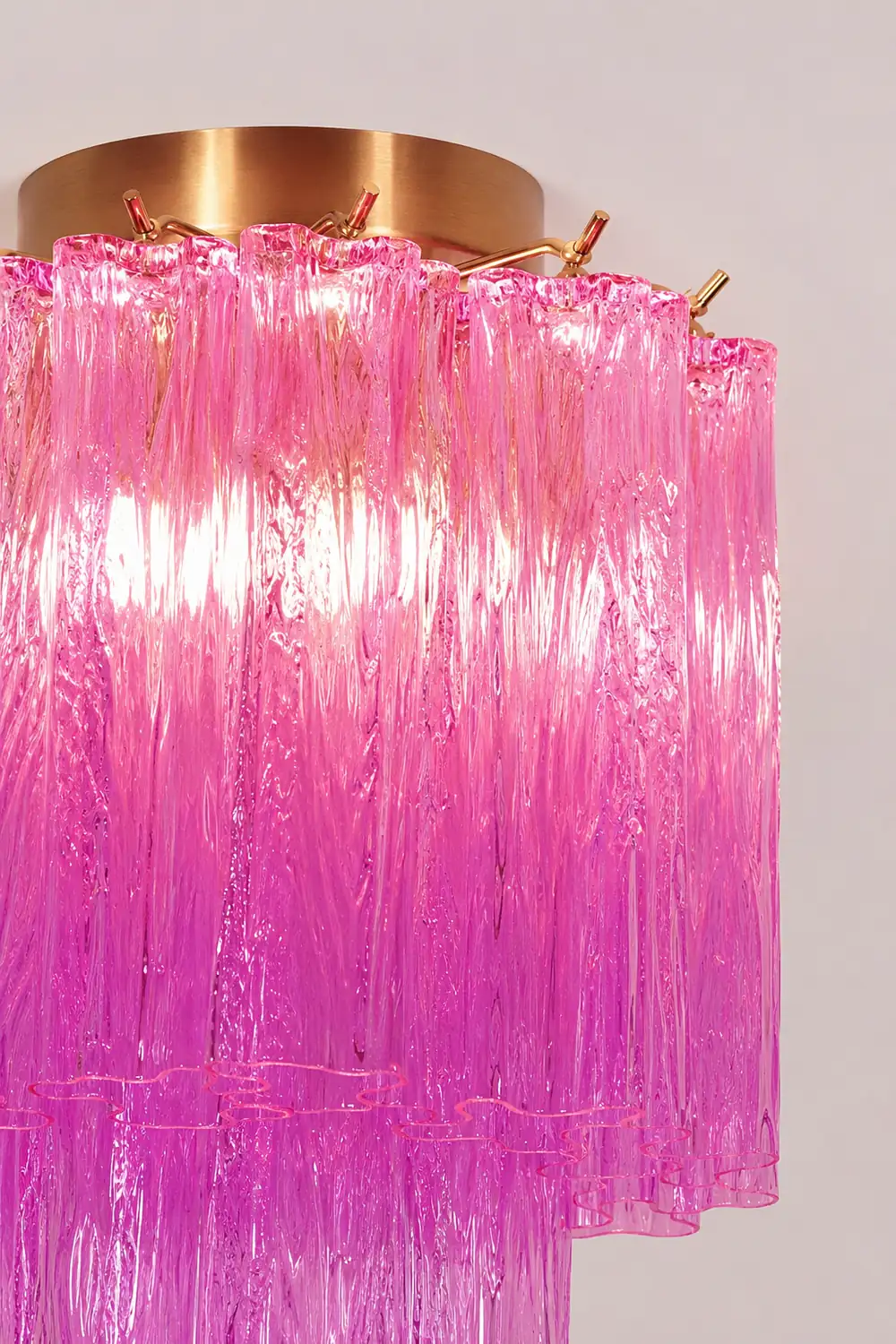 Fiora Rose Red Glass Ceiling Lamp - Lumpaz