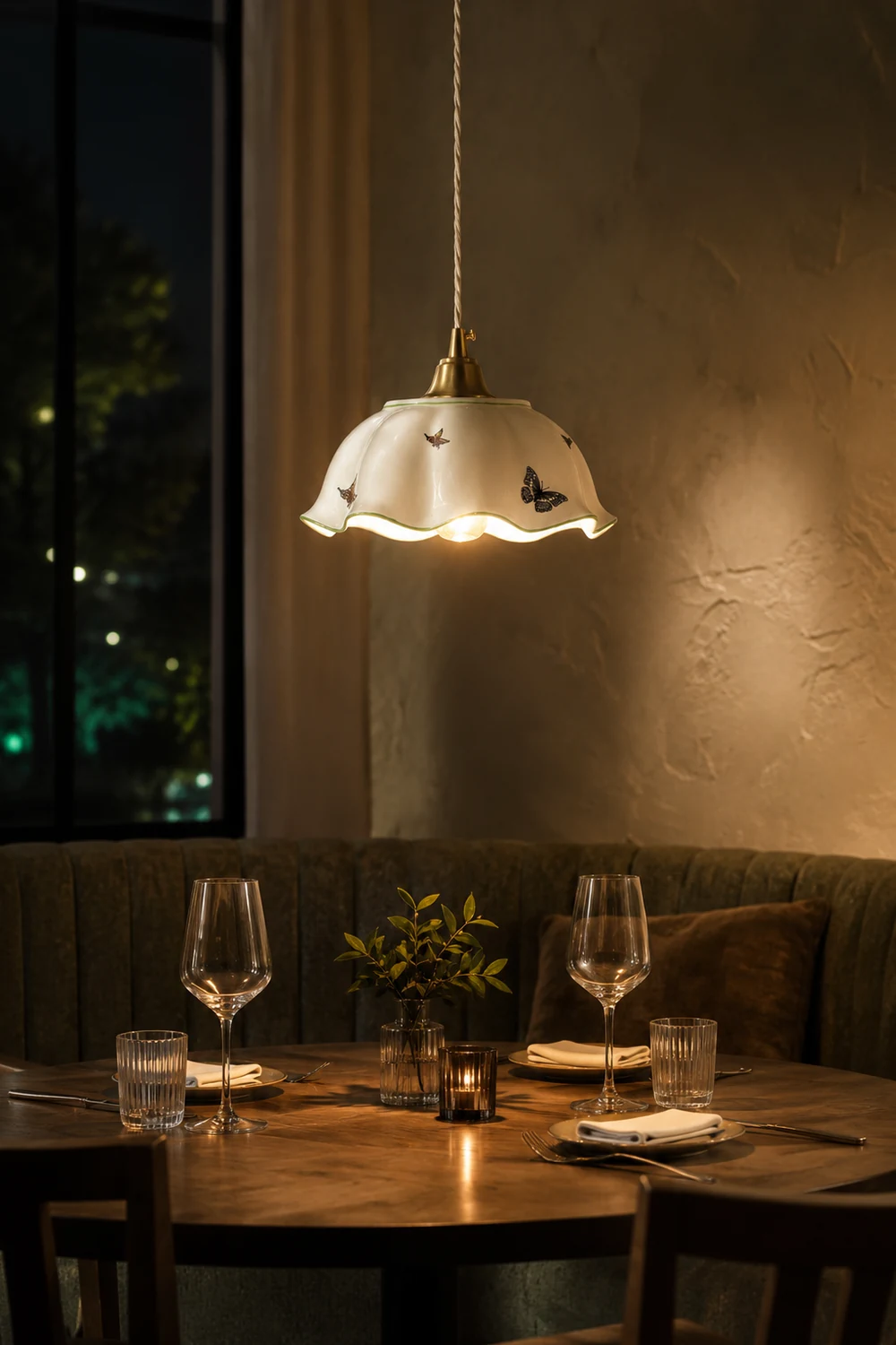 Butterfly Ceramic Pendant Lamp - Lumpaz
