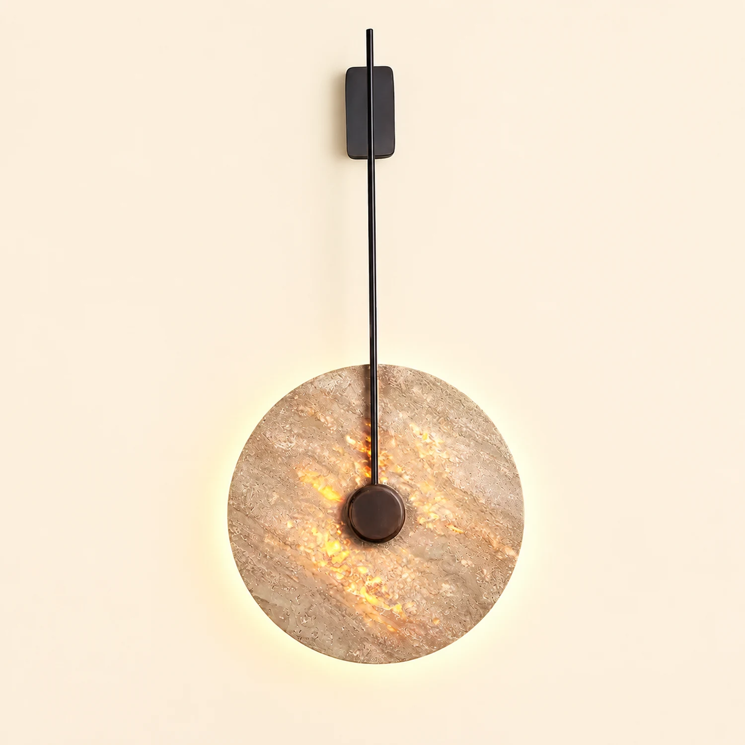 Travertine Disc Wall Lamp - Lumpaz