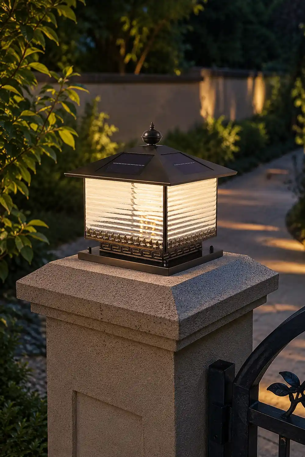 Liora Solar Pagoda Outdoor Light - Lumpaz
