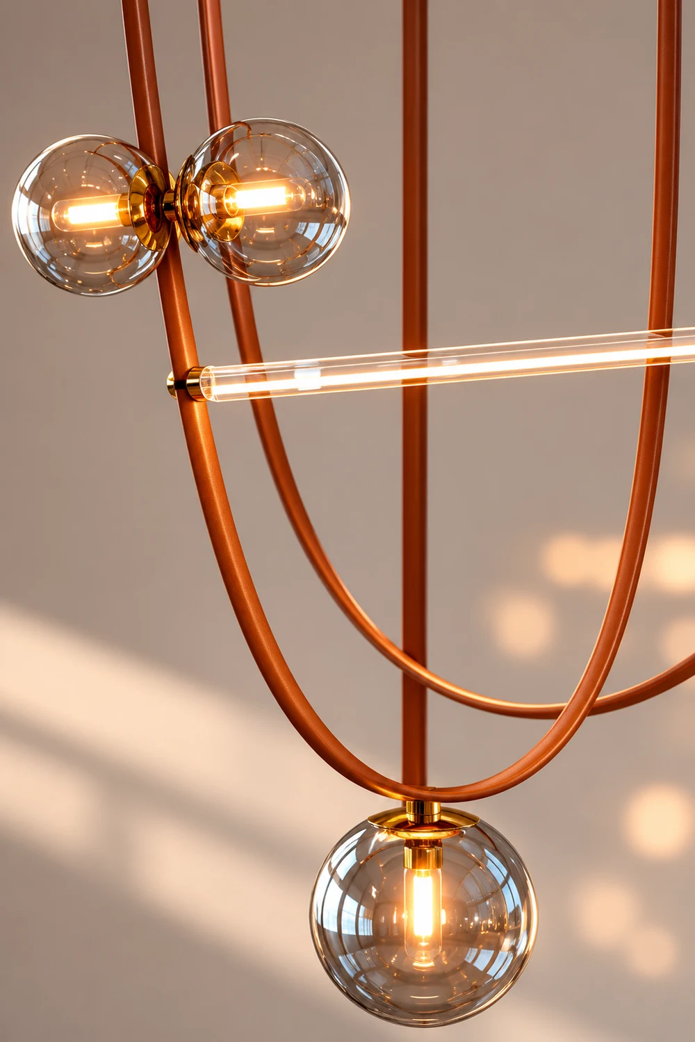 Belt Leather Ball Chandelier - Lumpaz