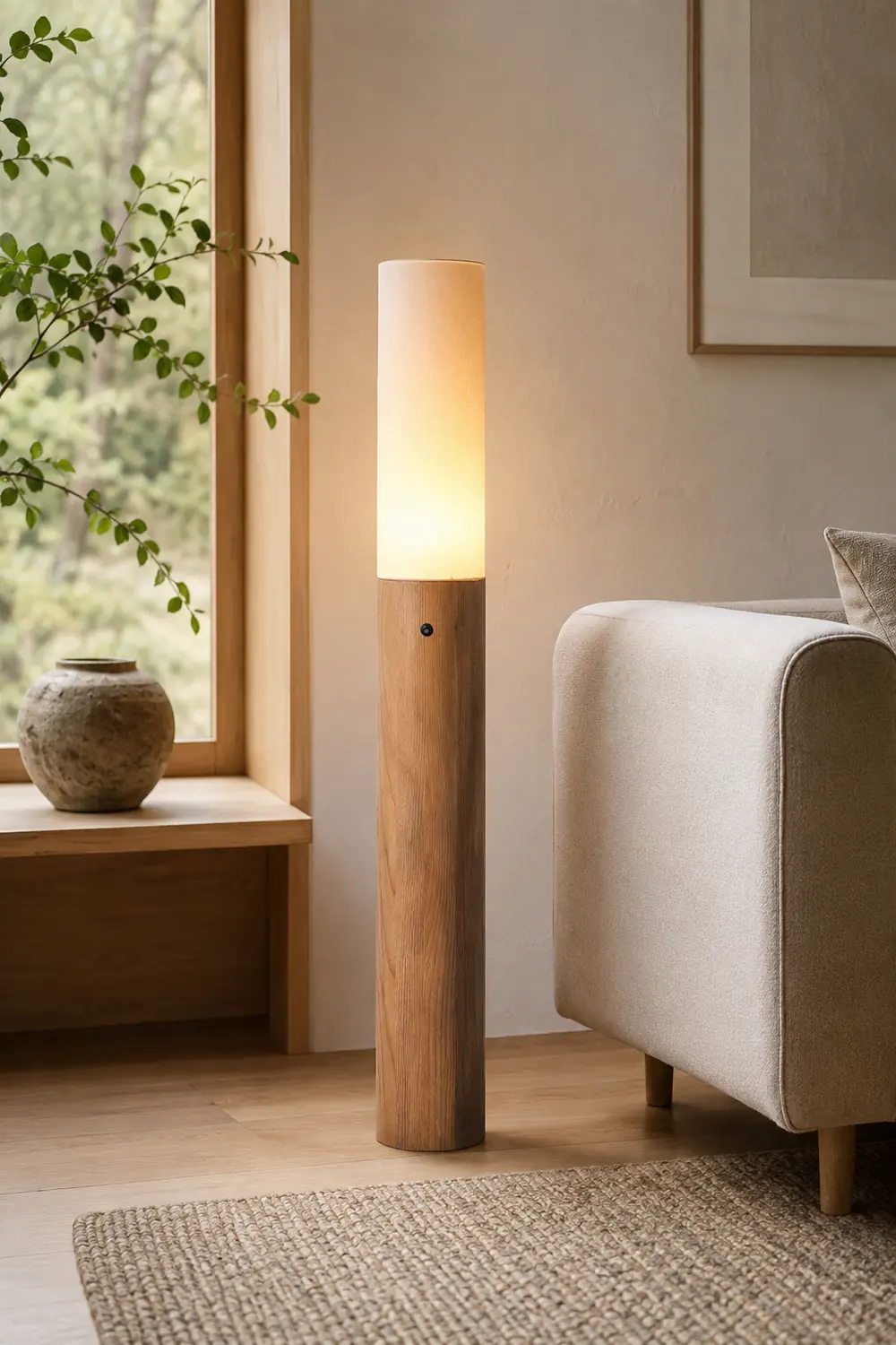 Timber Column Floor Lamp - Lumpaz