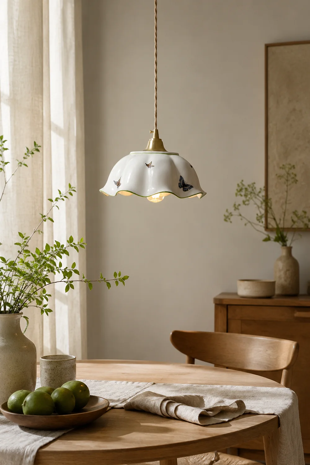 Butterfly Ceramic Pendant Lamp - Lumpaz